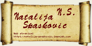 Natalija Spasković vizit kartica